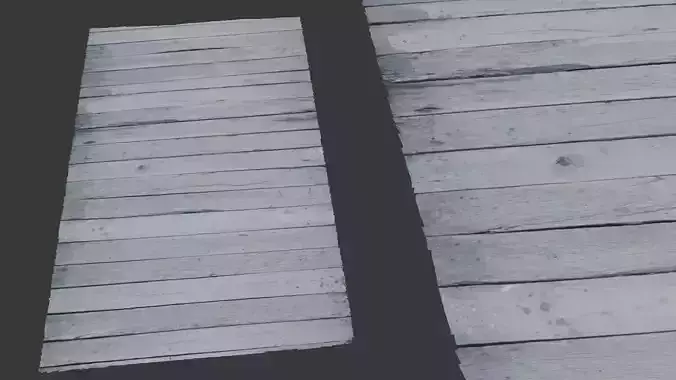  Weathered Wooden Planks Scan