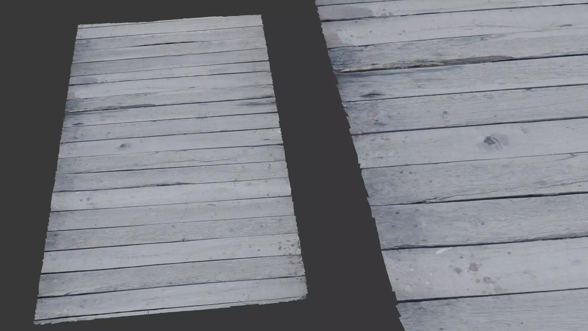 Weathered Wooden Planks Scan Low-poly 3D model_0