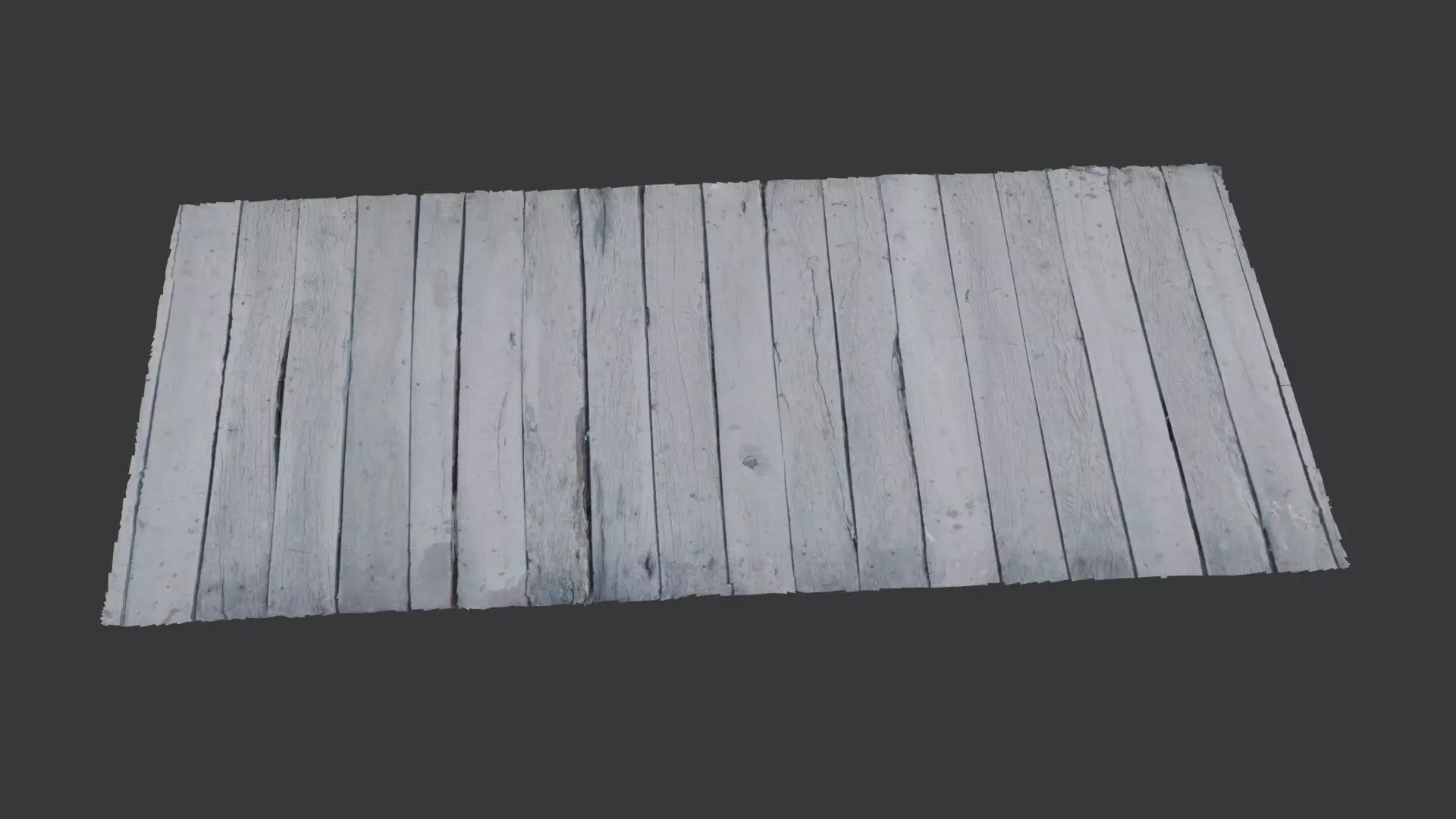 Weathered Wooden Planks Scan Low-poly 3D model_7