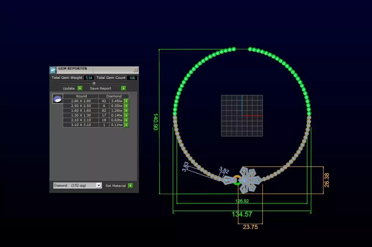 Diamond Pendant 3D print model_4