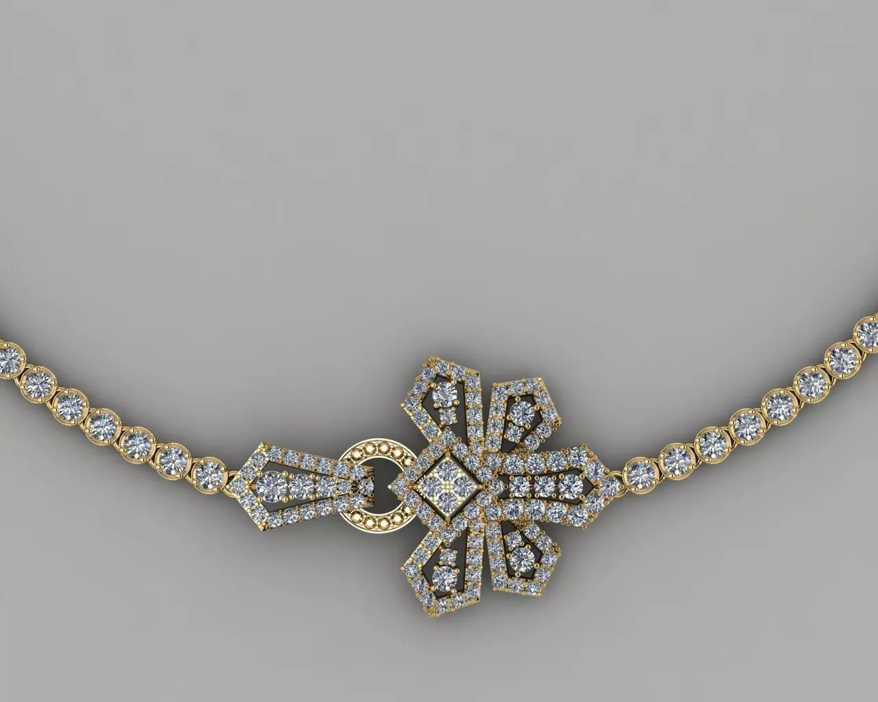 Diamond Pendant 3D print model_0