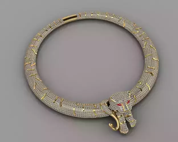 Tiger Necklace Diamond 