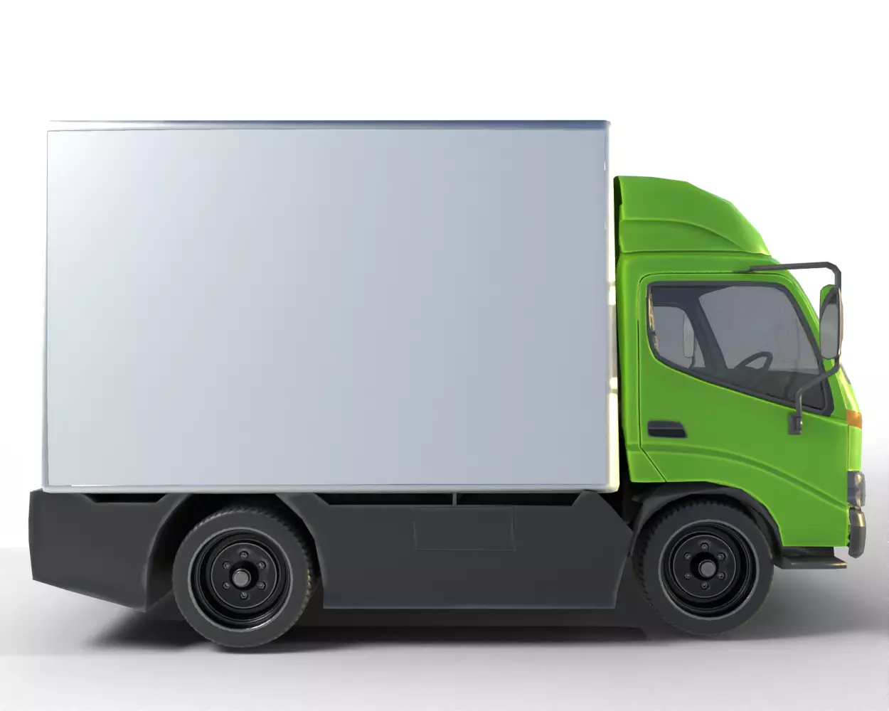 Low Poly Car Hino 300 Truck Low-poly 3D model_3