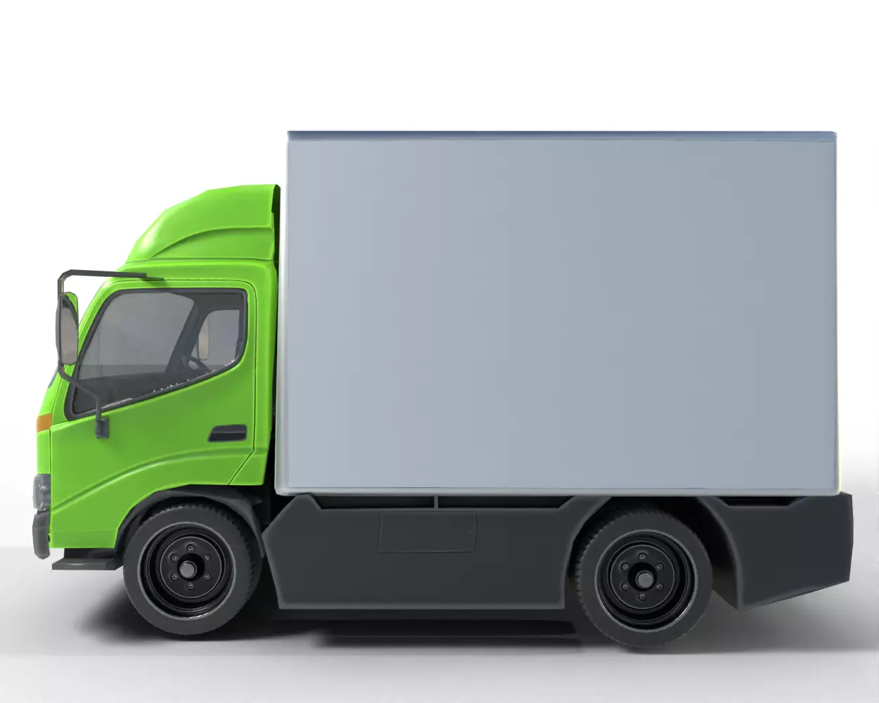 Low Poly Car Hino 300 Truck Low-poly 3D model_4