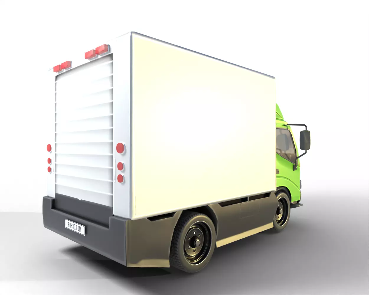 Low Poly Car Hino 300 Truck Low-poly 3D model_6