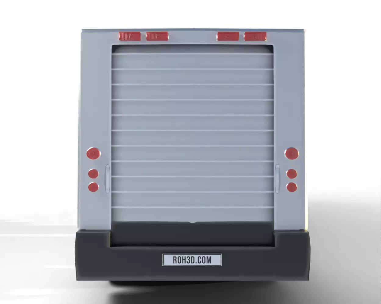 Low Poly Car Hino 300 Truck Low-poly 3D model_5