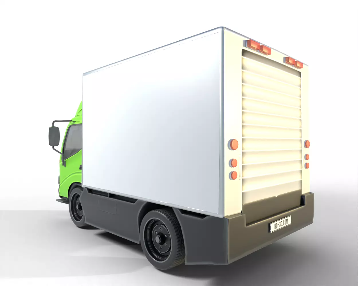 Low Poly Car Hino 300 Truck Low-poly 3D model_7