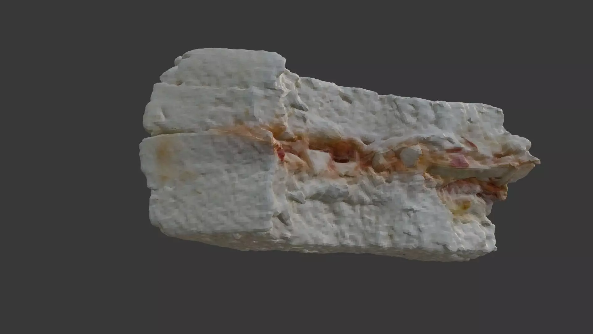 Scanned Nougat Piece Low-poly 3D model_5