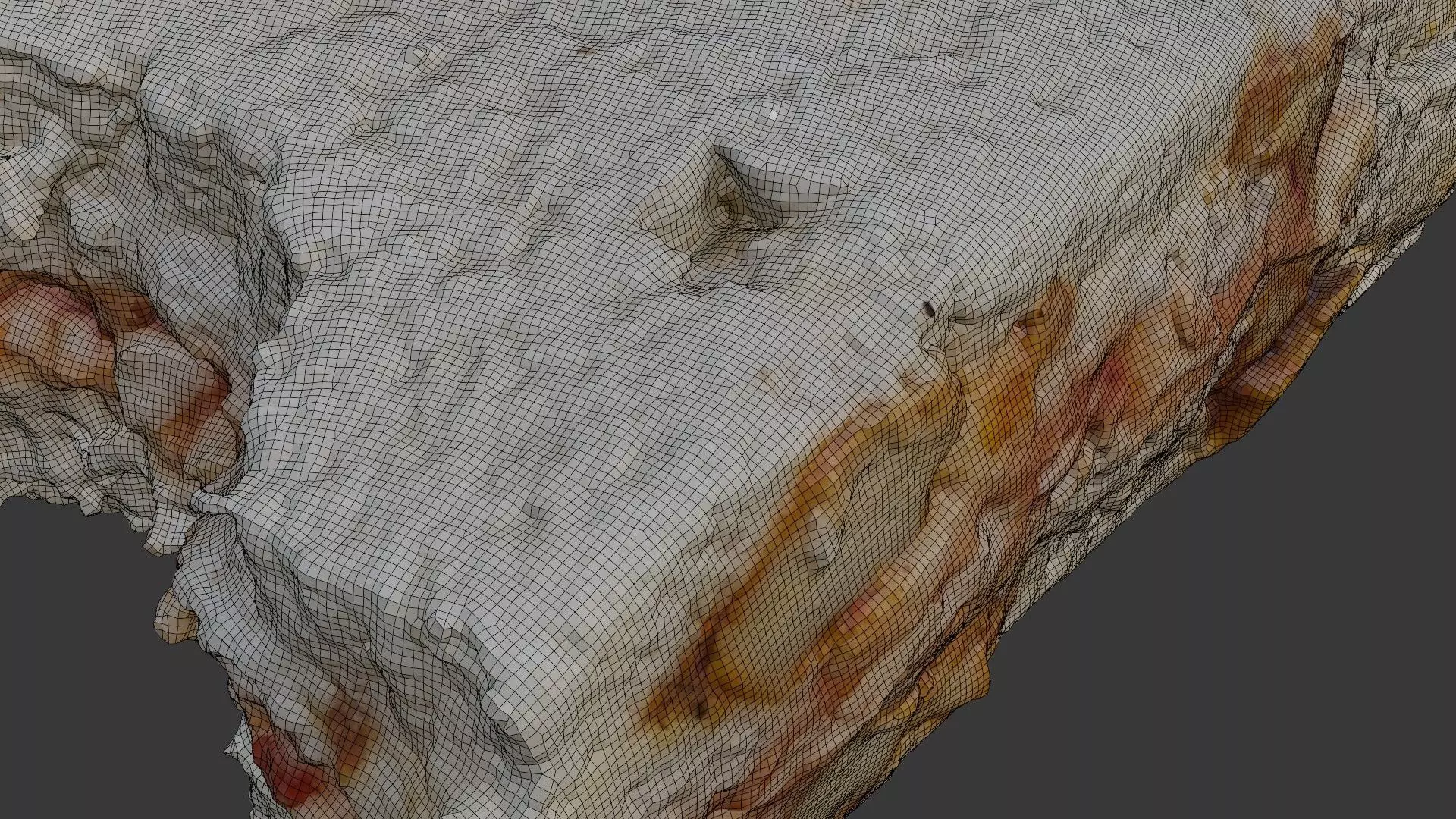 Scanned Nougat Piece Low-poly 3D model_2