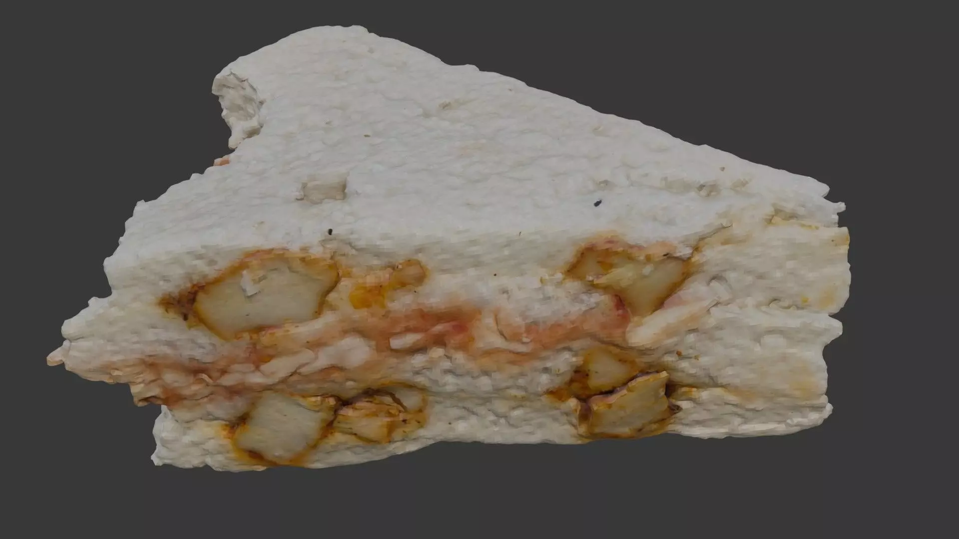 Scanned Nougat Piece Low-poly 3D model_4