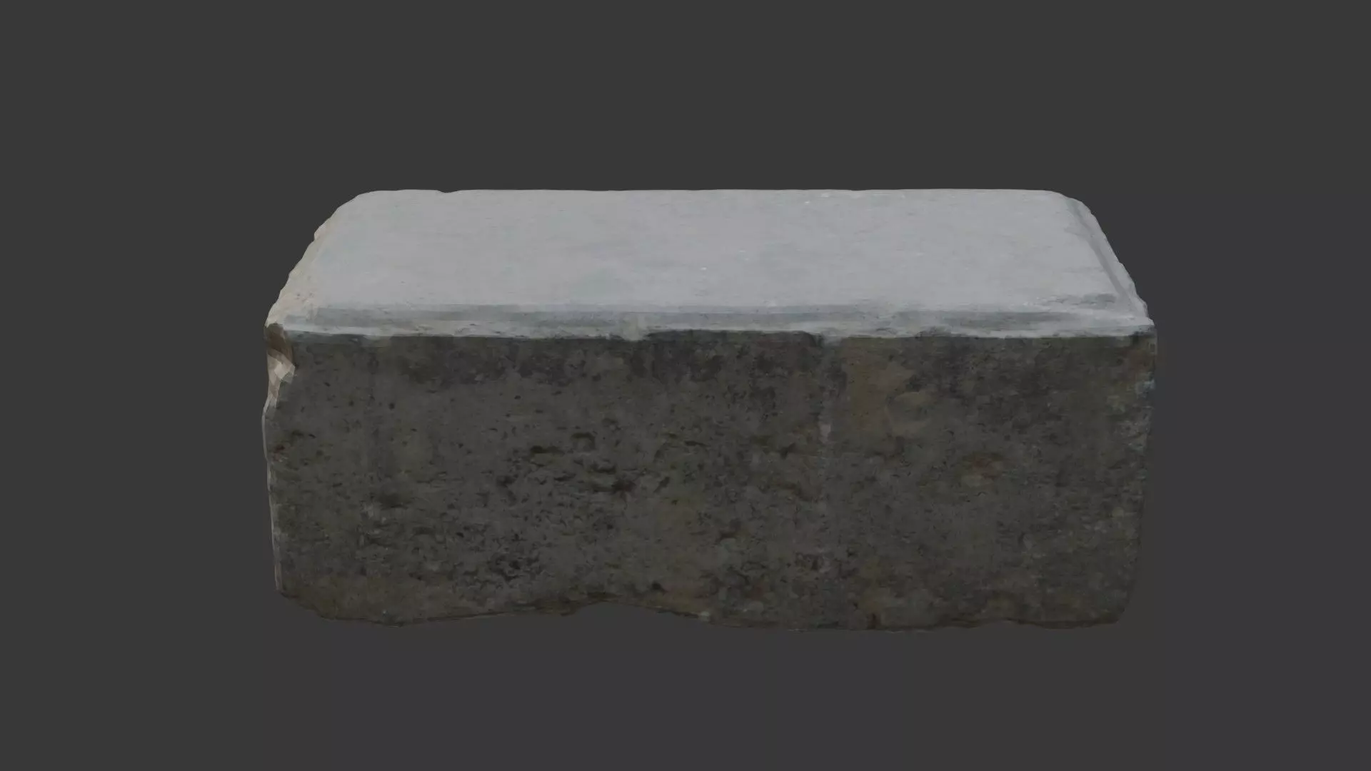 Scanned Concrete Block Low-poly 3D model_5