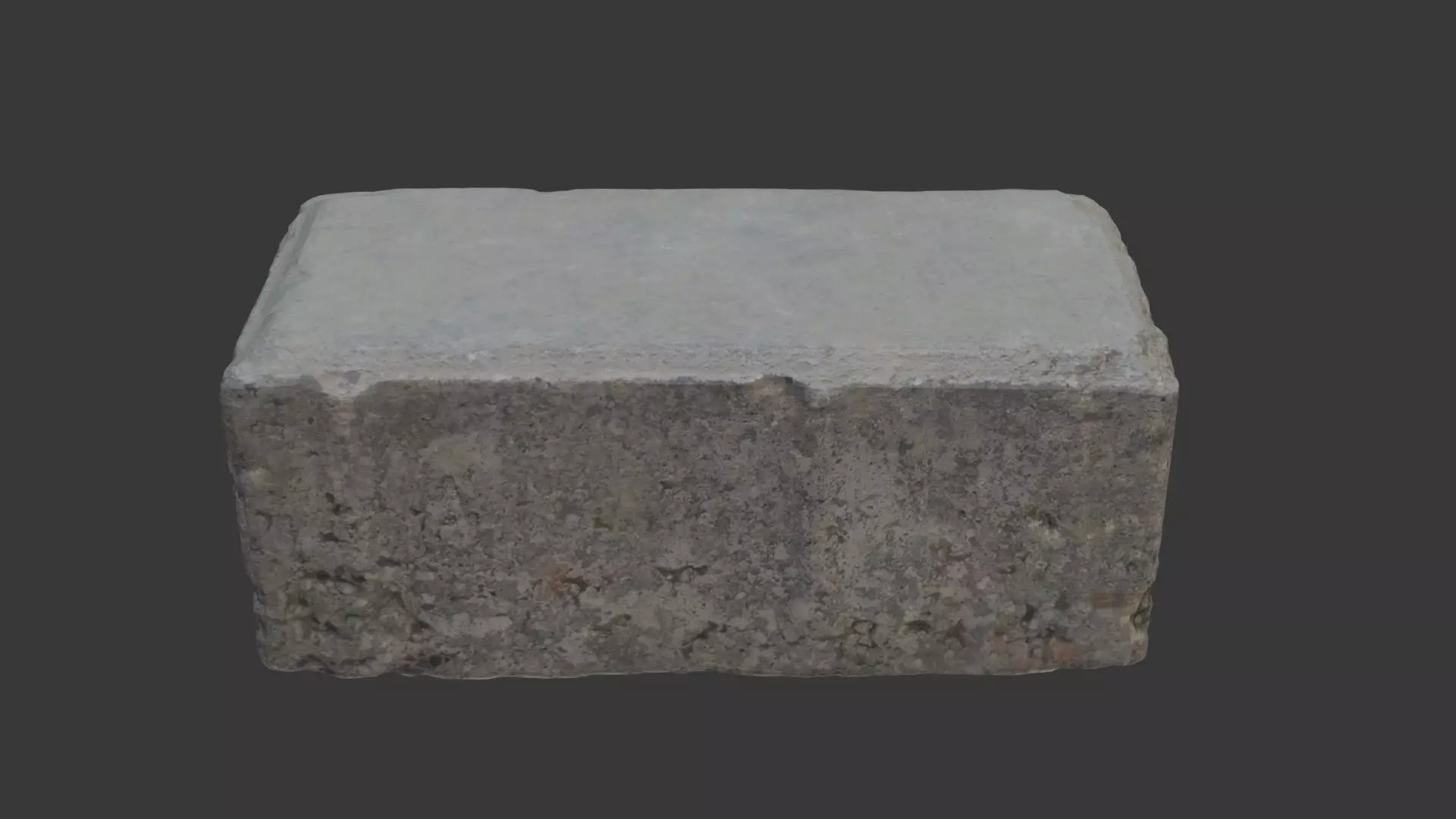 Scanned Concrete Block Low-poly 3D model_1