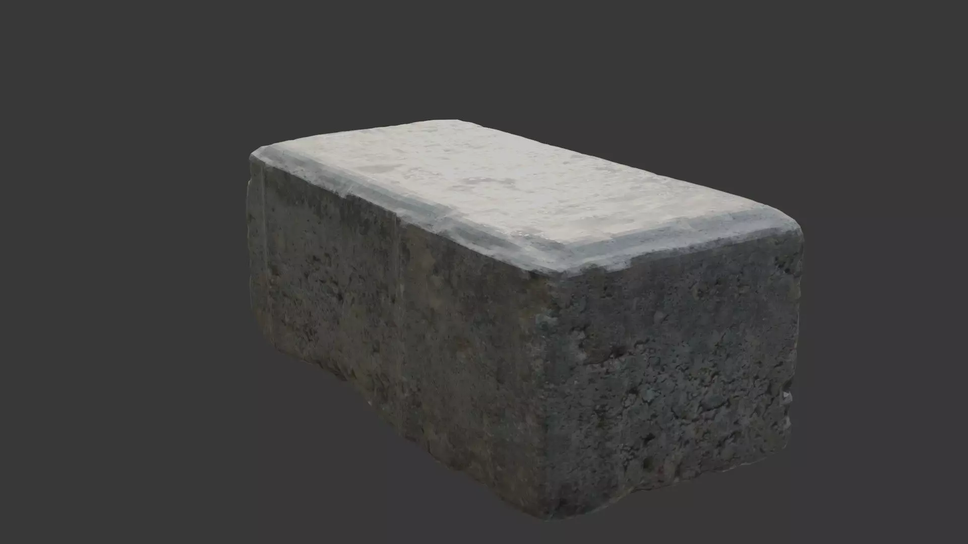Scanned Concrete Block Low-poly 3D model_4