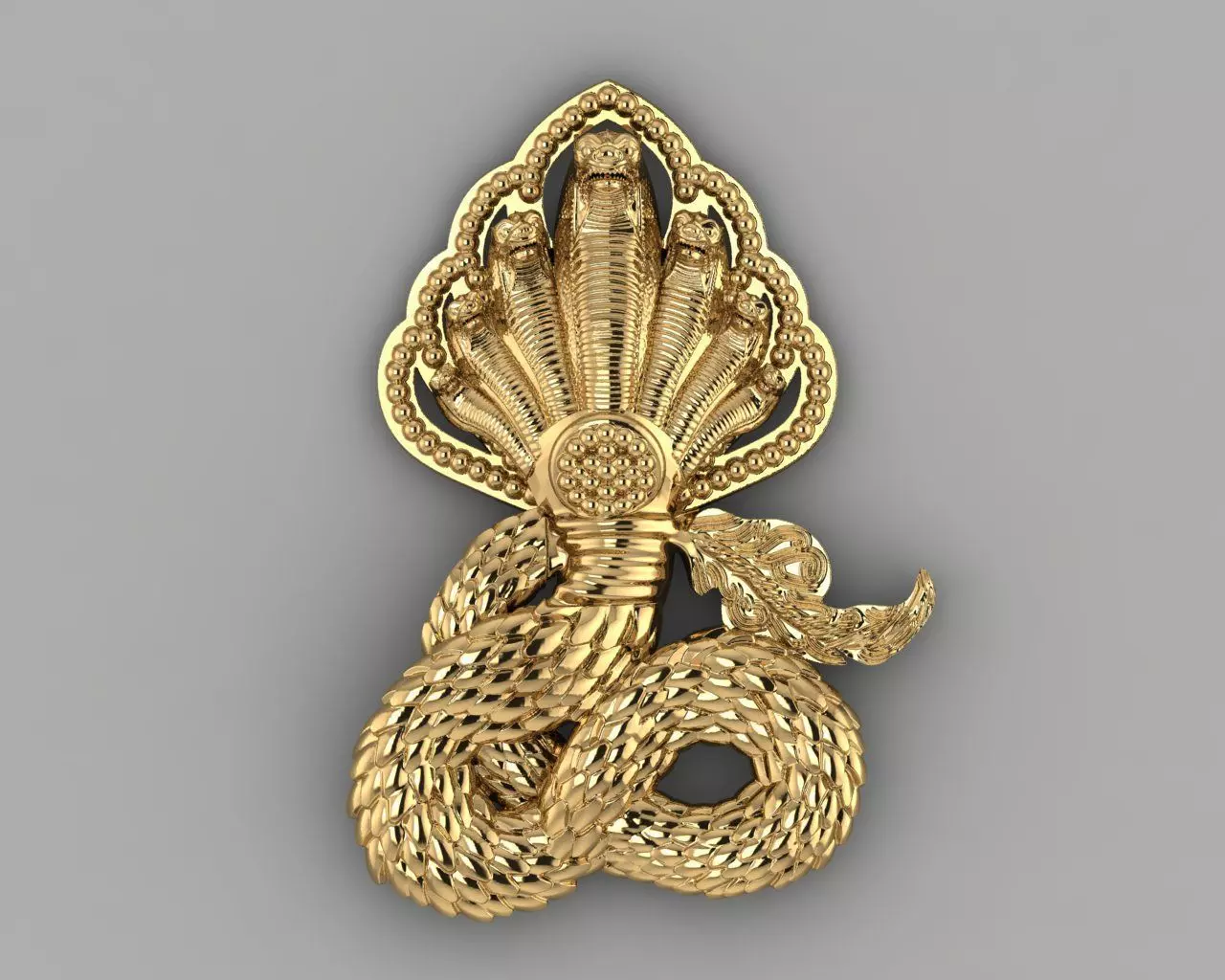 Khmer Dragon Neak Khmer Pendant 3D print model