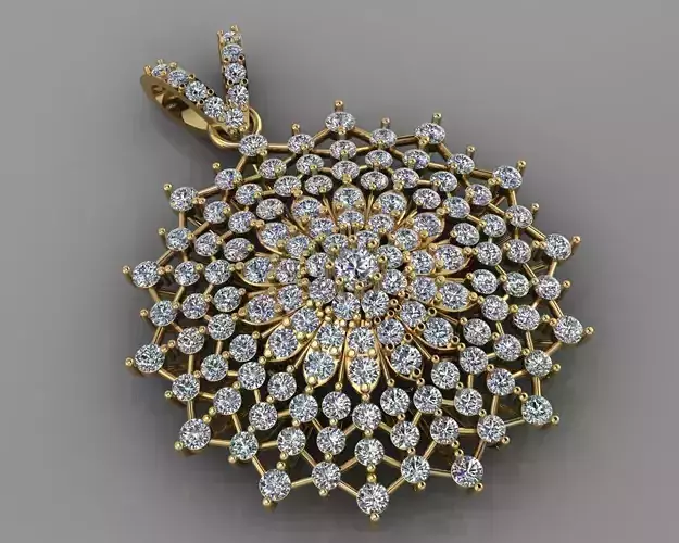 Spider Web Diamond Pendant