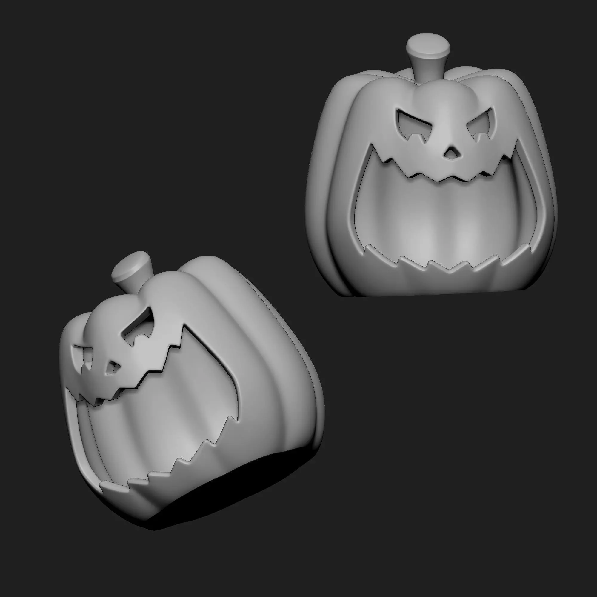 pumpkin dessert bowl 3D print model_1