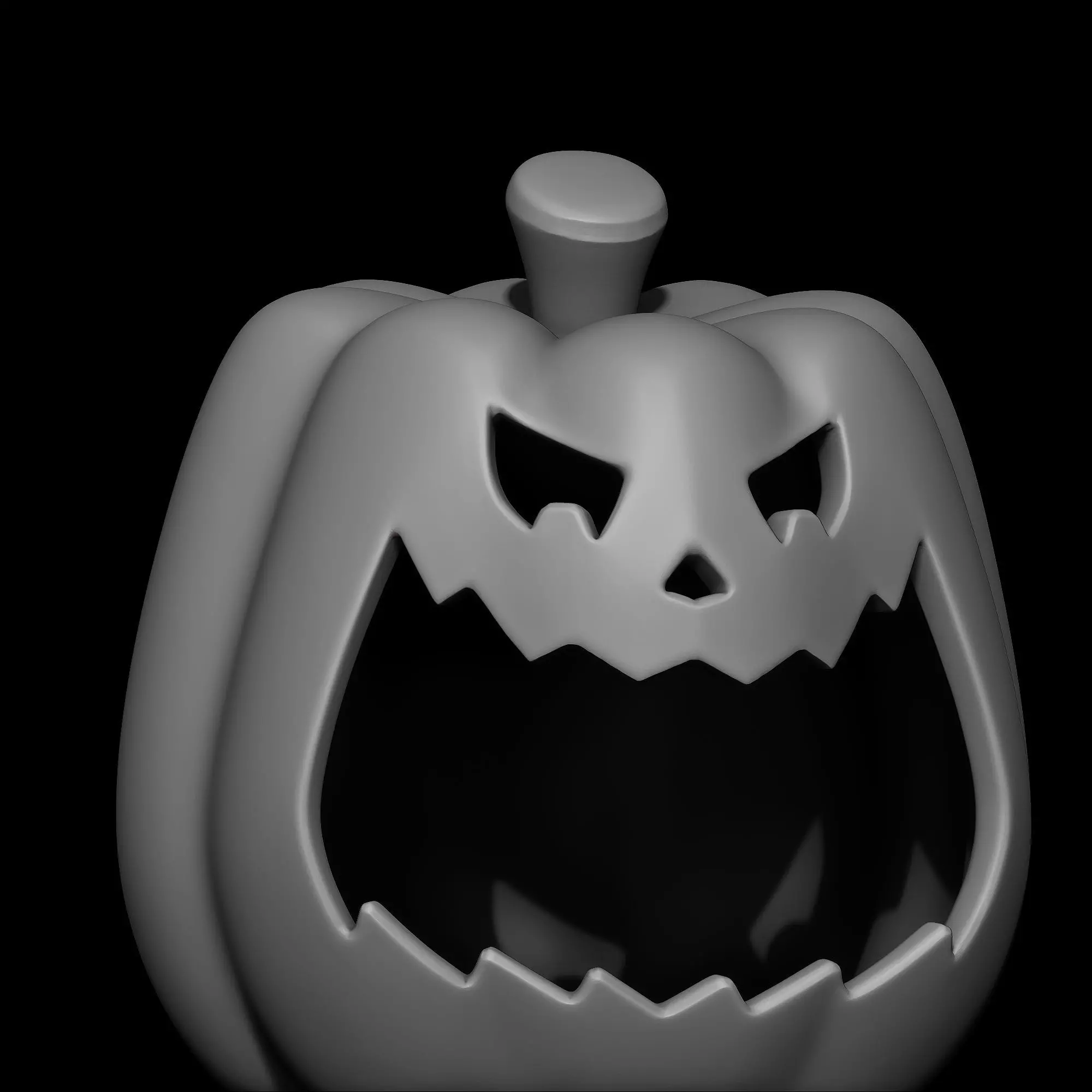pumpkin dessert bowl 3D print model_3