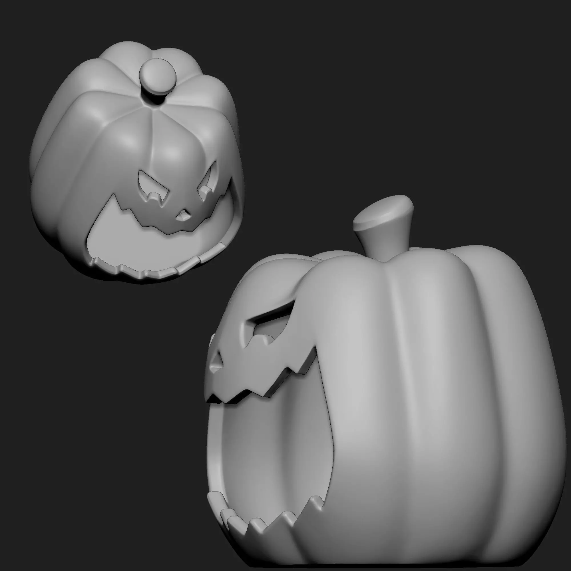 pumpkin dessert bowl 3D print model_4