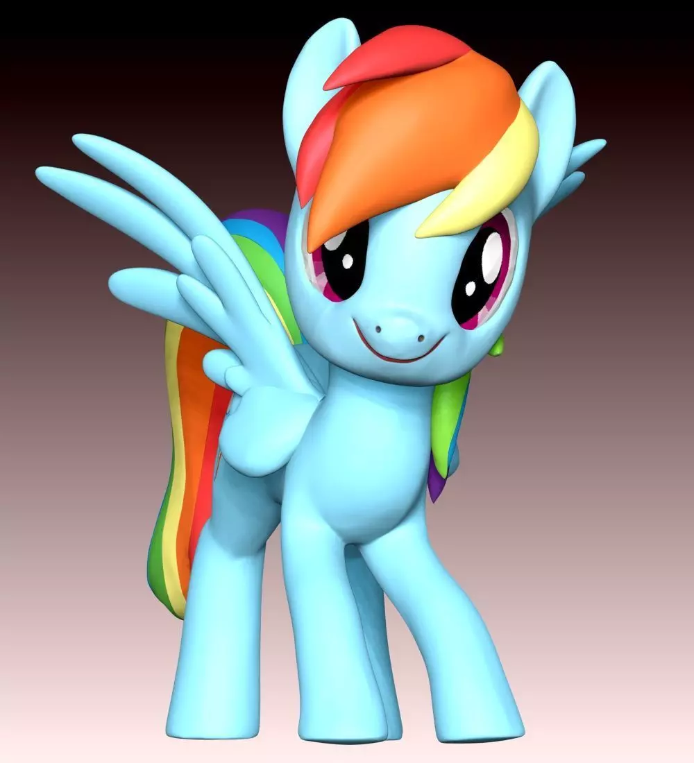 Rainbow Dash Fan Art 3D print model_3