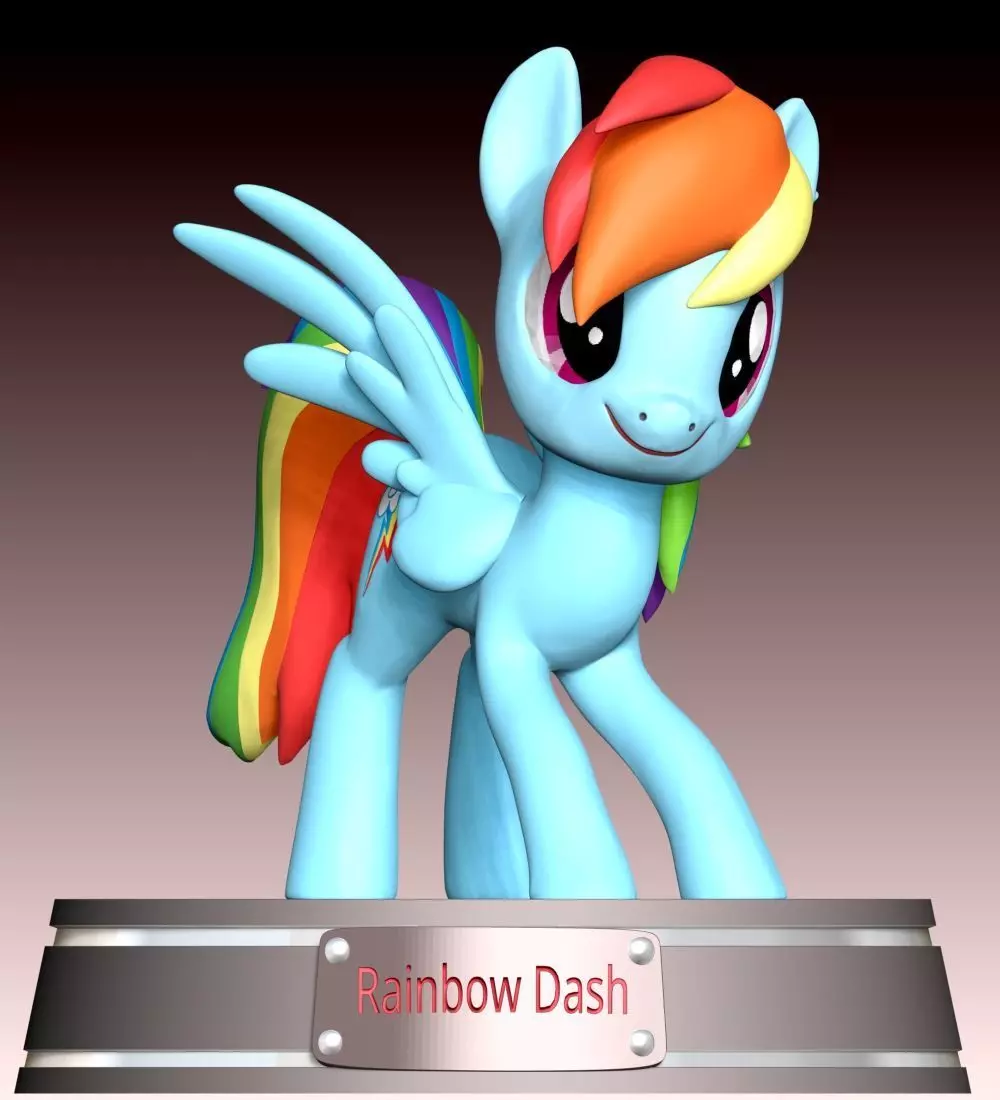 Rainbow Dash Fan Art 3D print model_1