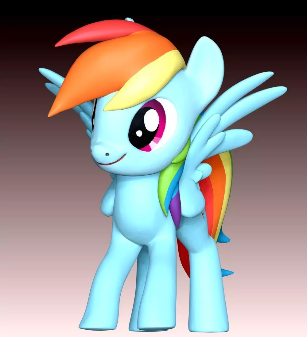 Rainbow Dash Fan Art 3D print model_6