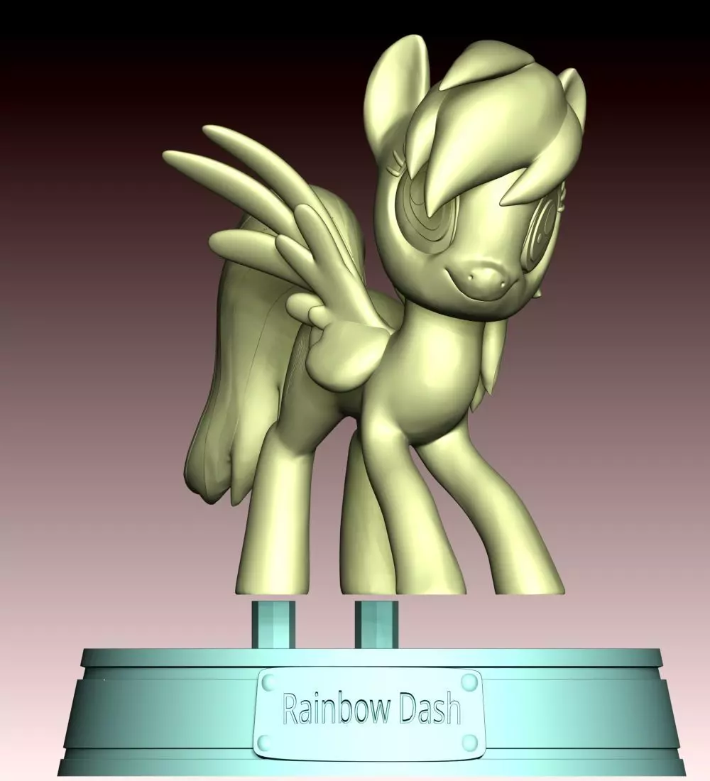 Rainbow Dash Fan Art 3D print model_4