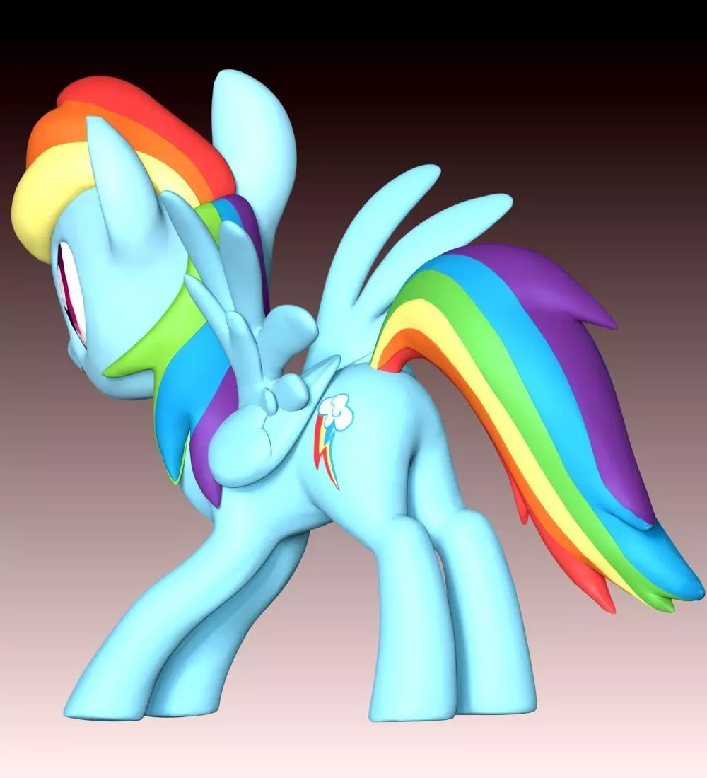 Rainbow Dash Fan Art 3D print model_9