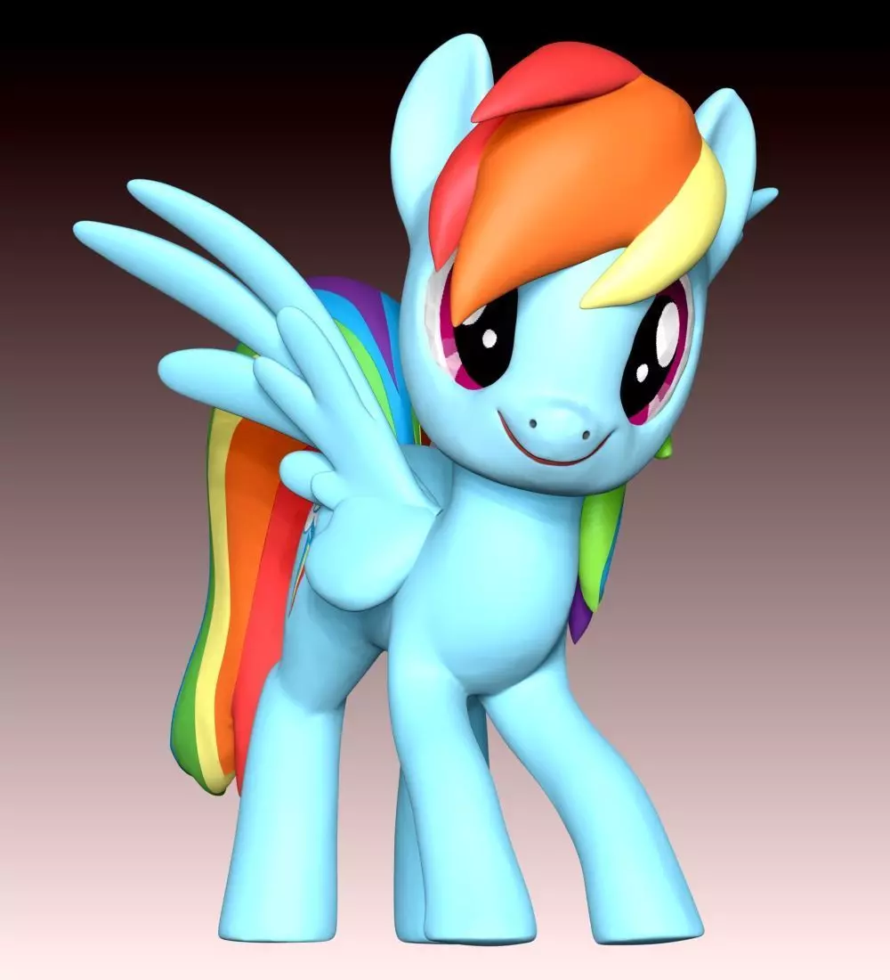 Rainbow Dash Fan Art 3D print model_2