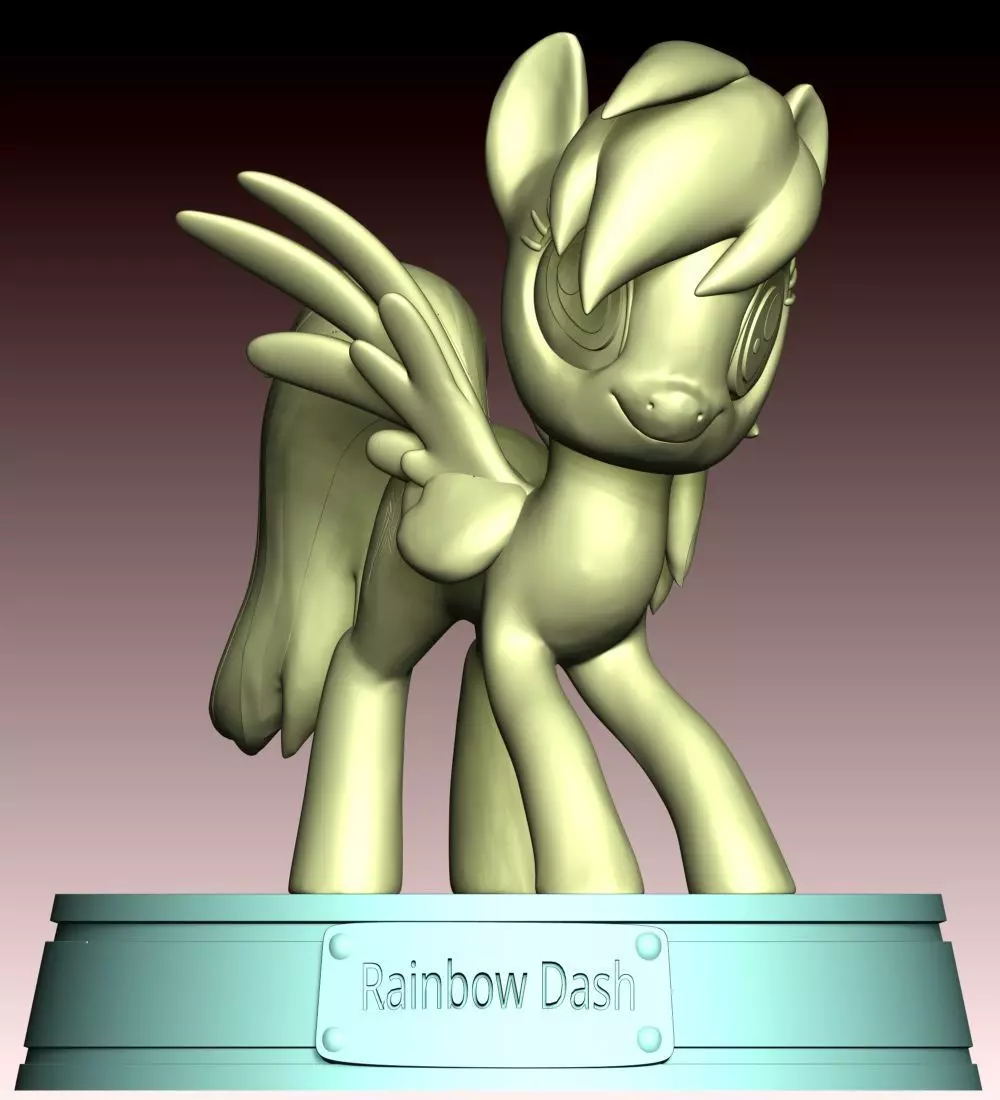 Rainbow Dash Fan Art 3D print model_10