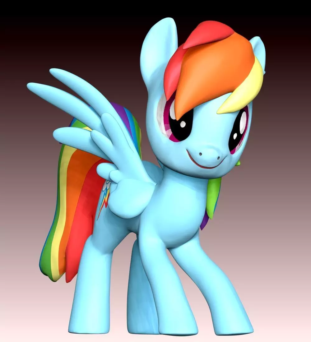Rainbow Dash Fan Art 3D print model_8