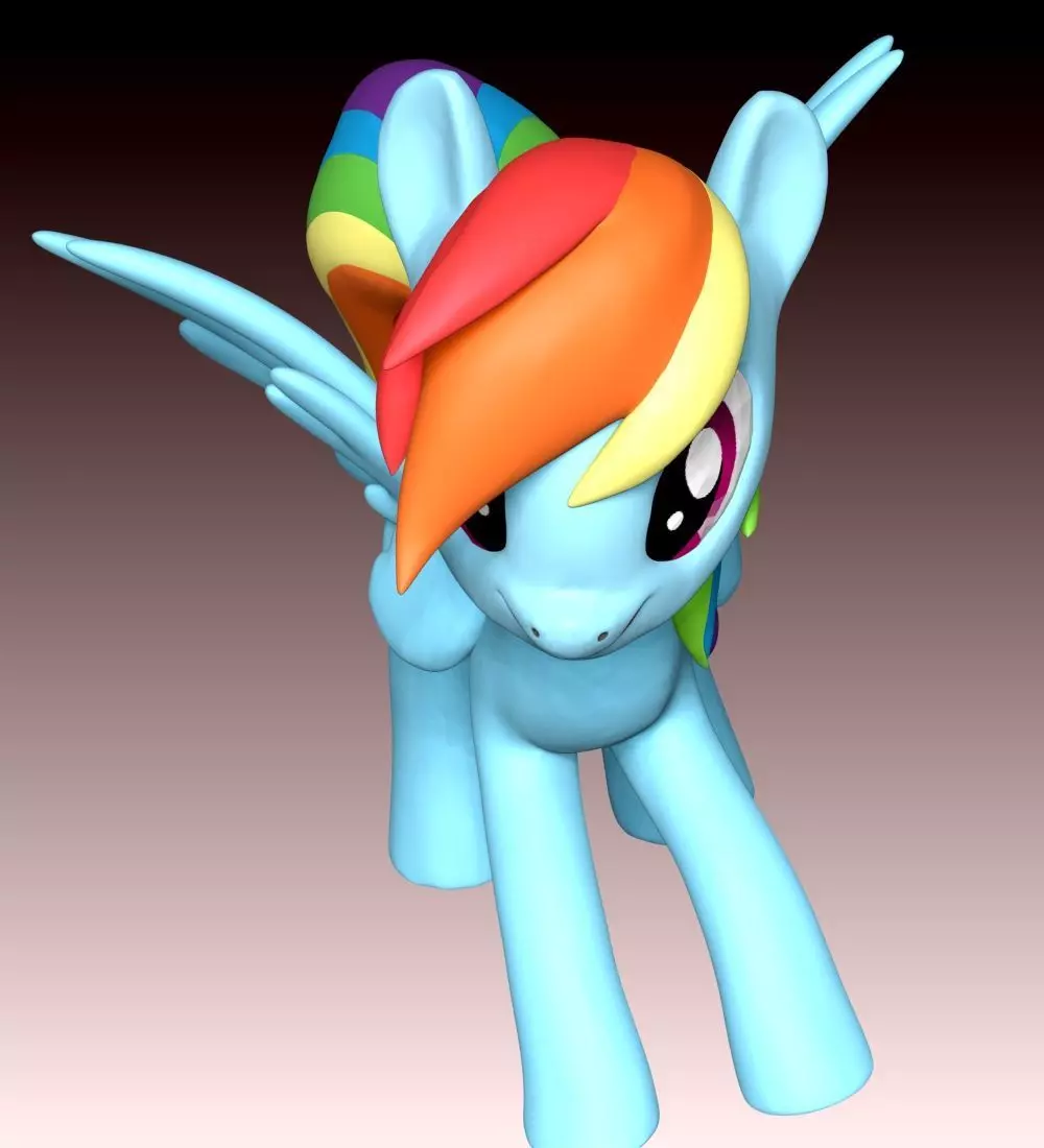 Rainbow Dash Fan Art 3D print model_5