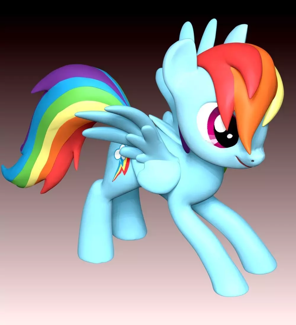 Rainbow Dash Fan Art 3D print model_7