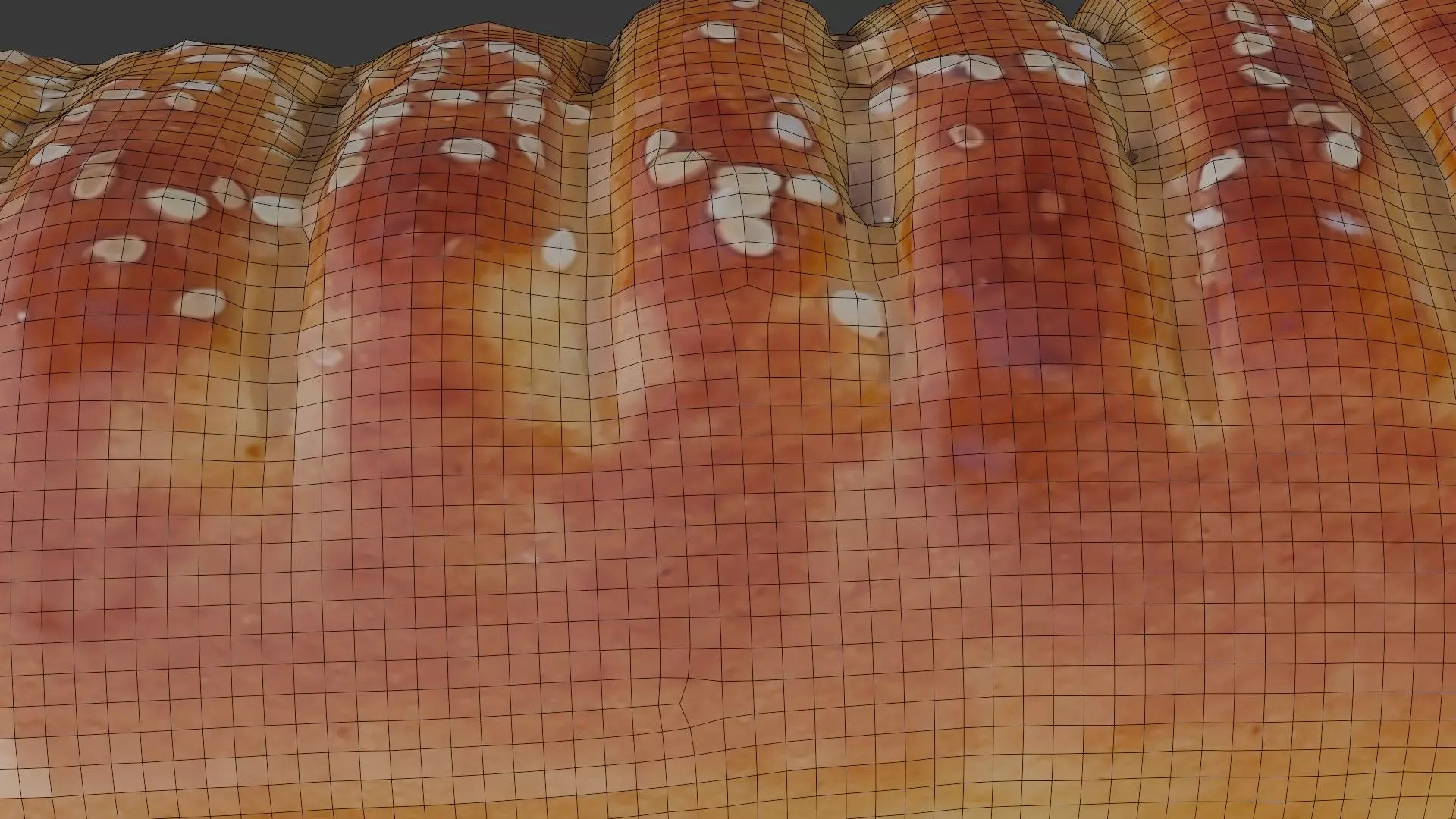 Scanned Sausage Roll Low-poly 3D model_6