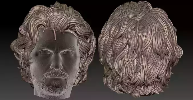 3D Hair style for Man V25 3D print model