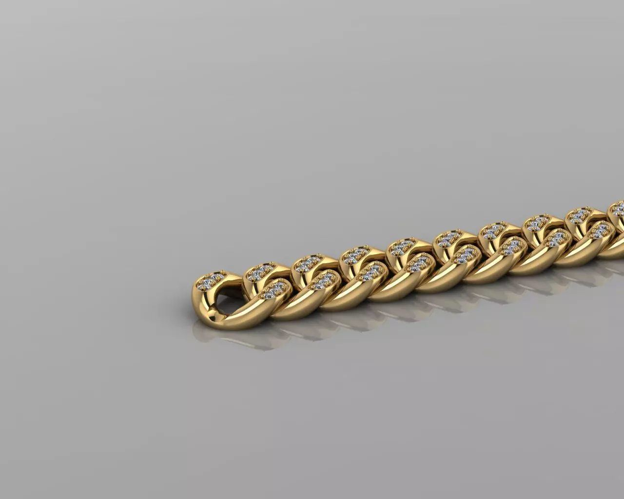 Bracelet Diamond 3D print model_3