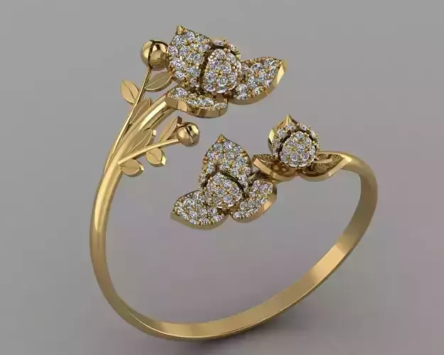 One Set Romdul Flower Earring Bangle Ring