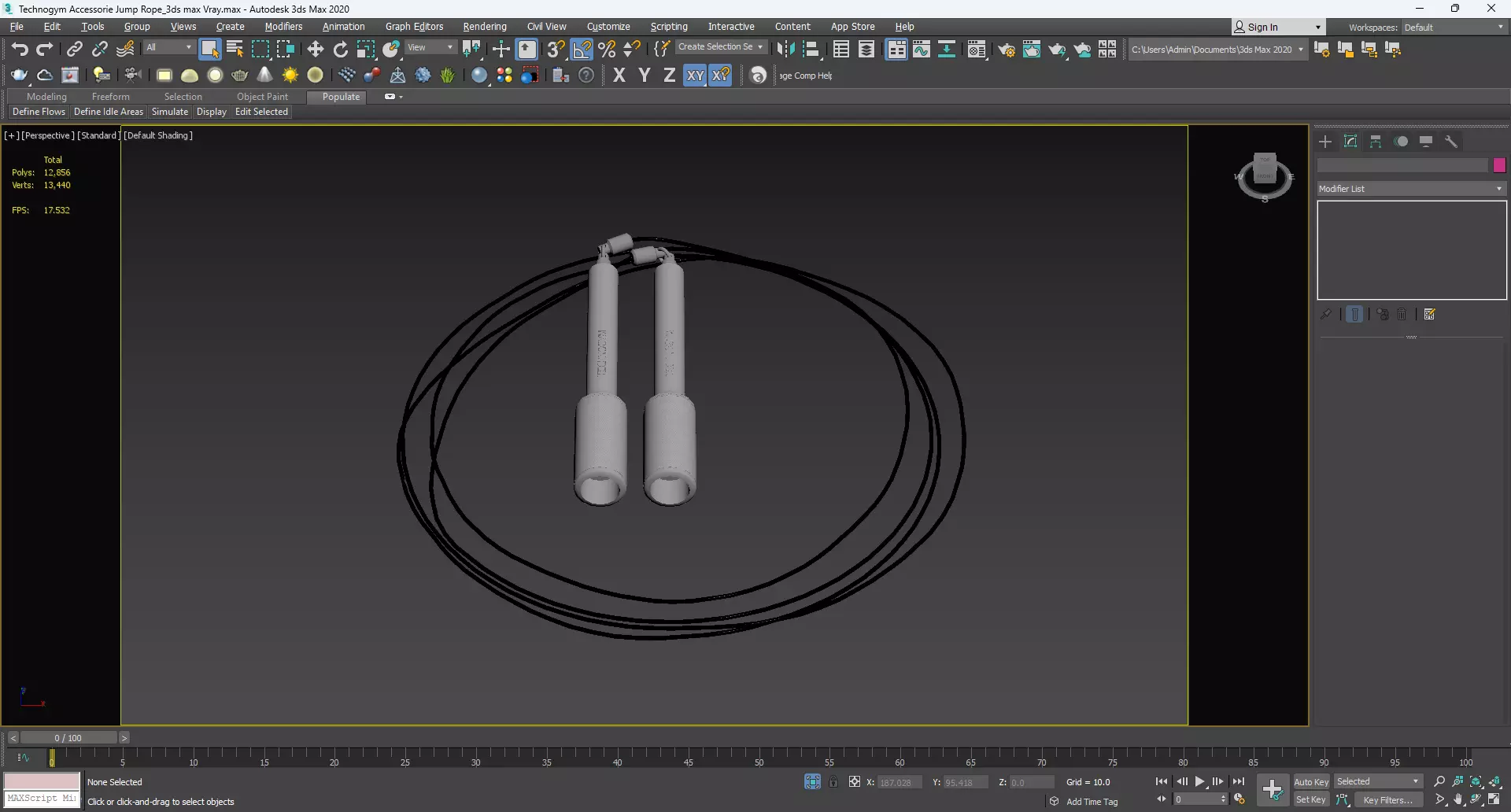 Technogym Accessorie Jump Rope 3D model_9