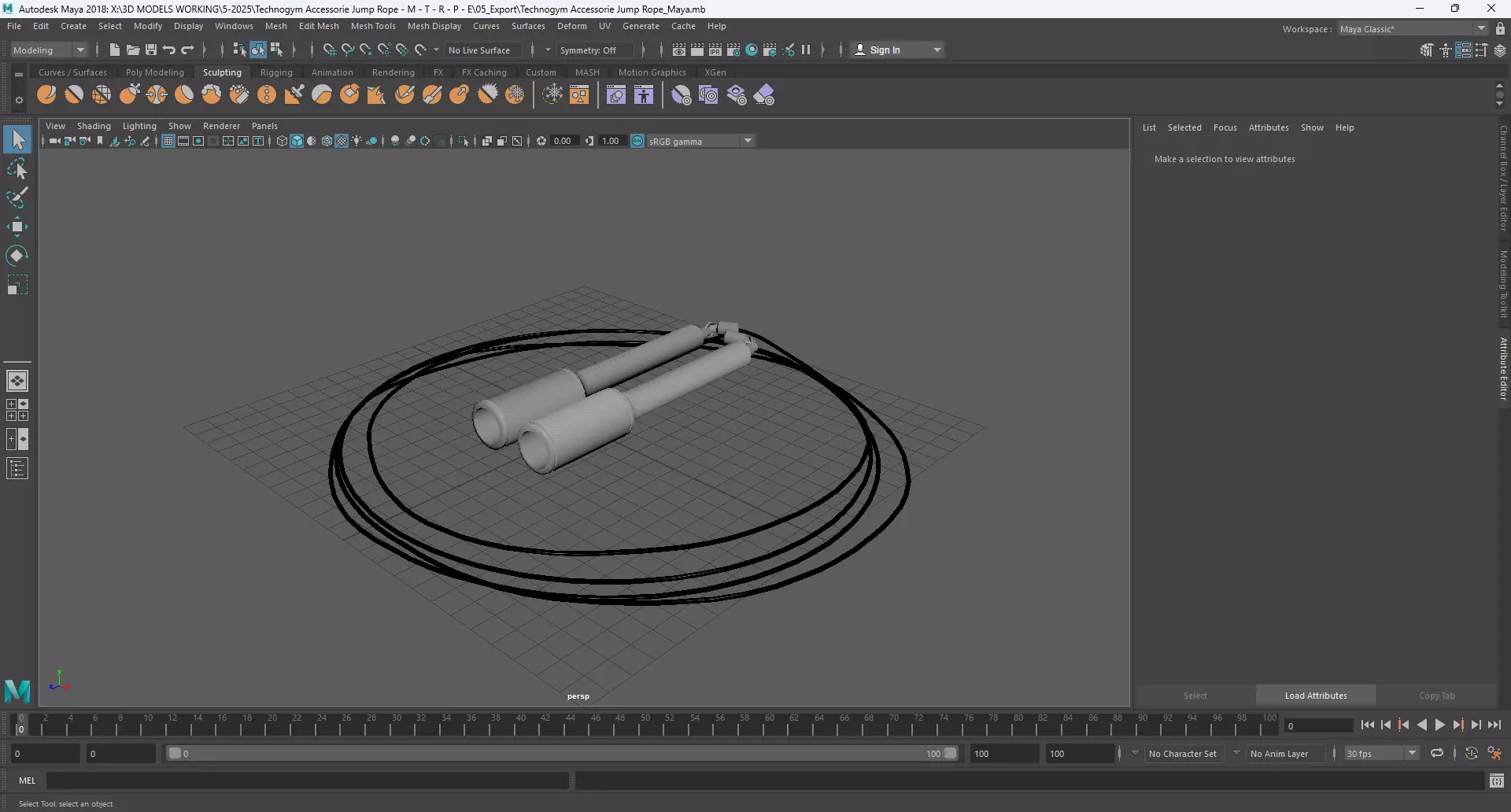 Technogym Accessorie Jump Rope 3D model_12