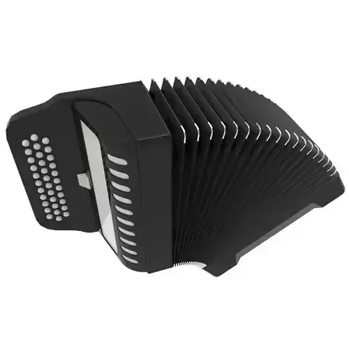 Accordian Low-poly 3D model