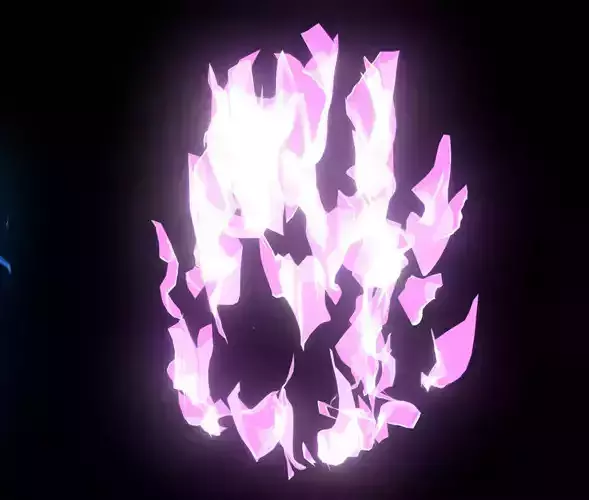 FIERY VIOLET Flames Shapekeys FBX