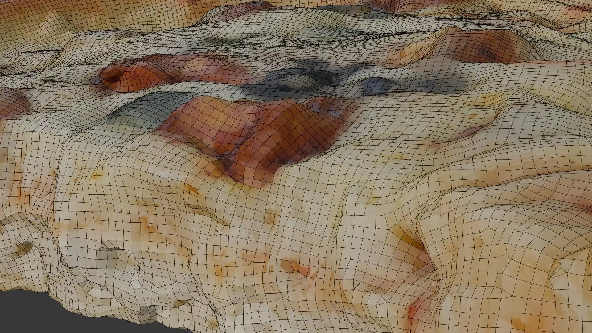 Bitten Savory Pie Scan Low-poly 3D model_6