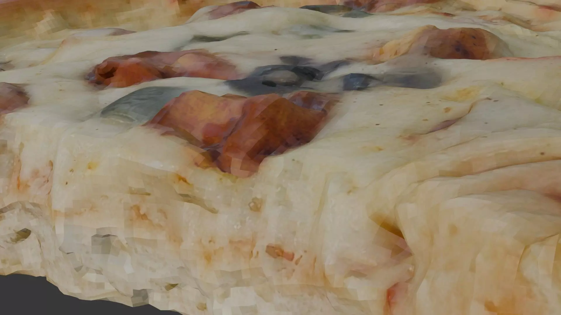 Bitten Savory Pie Scan Low-poly 3D model_7