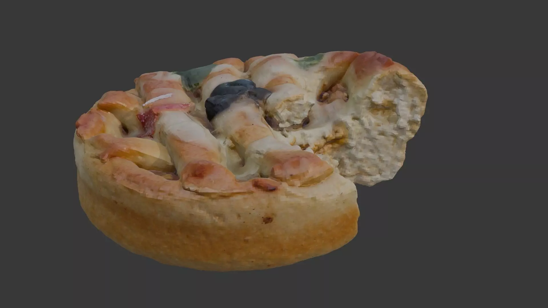  Scanned Savory Pie Low-poly 3D model_1