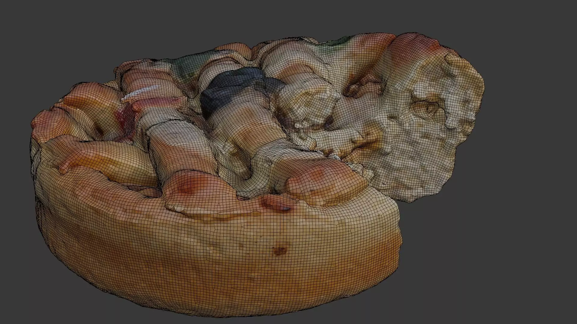  Scanned Savory Pie Low-poly 3D model_2