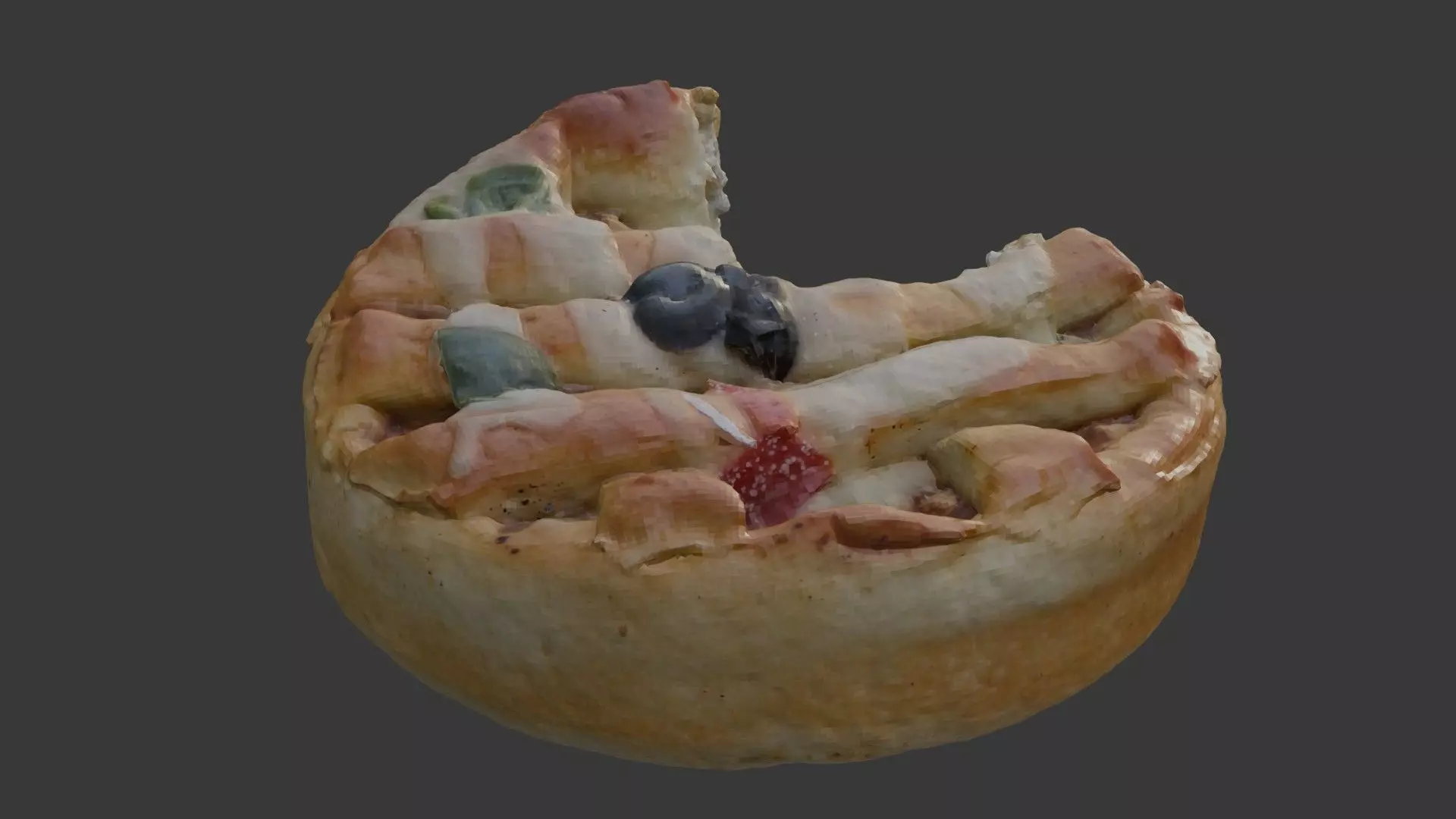  Scanned Savory Pie Low-poly 3D model_5