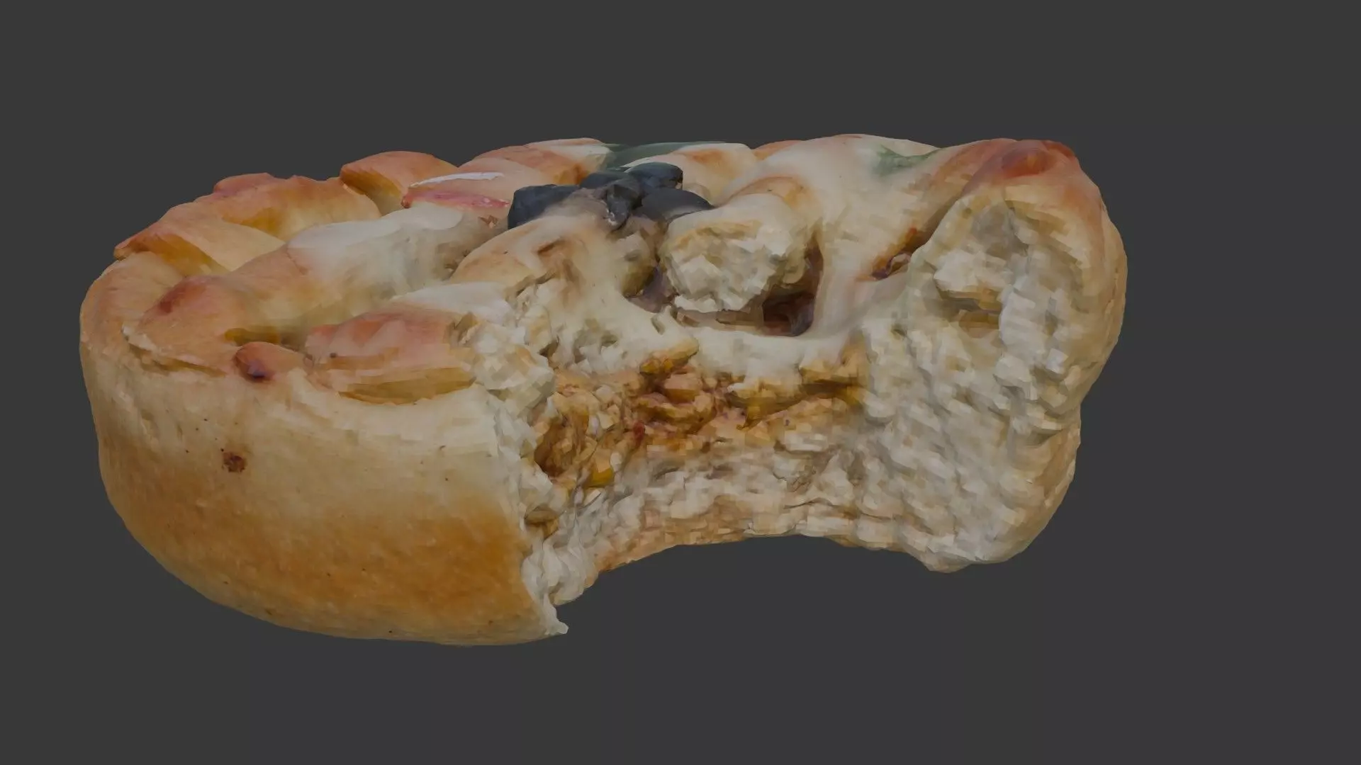  Scanned Savory Pie Low-poly 3D model_3