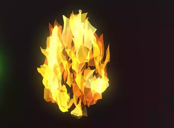 YELLOW RED Flames shapekeys FBX