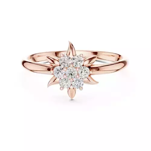 Round Cut Cluster Halo Diamond Engagement Ring 3DM STL Video