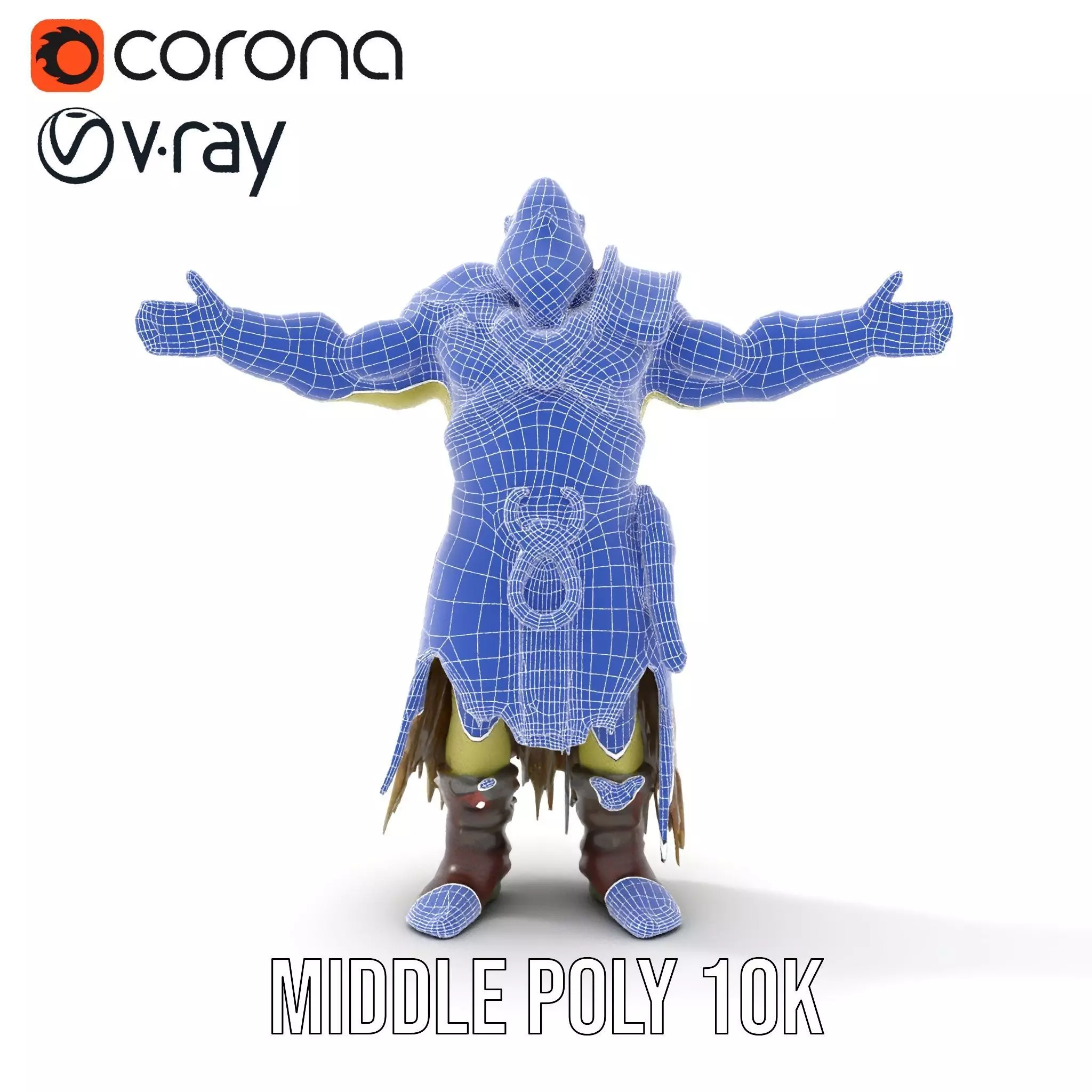 Orc Warrior Fantasy model pack Low-poly 3D model_27