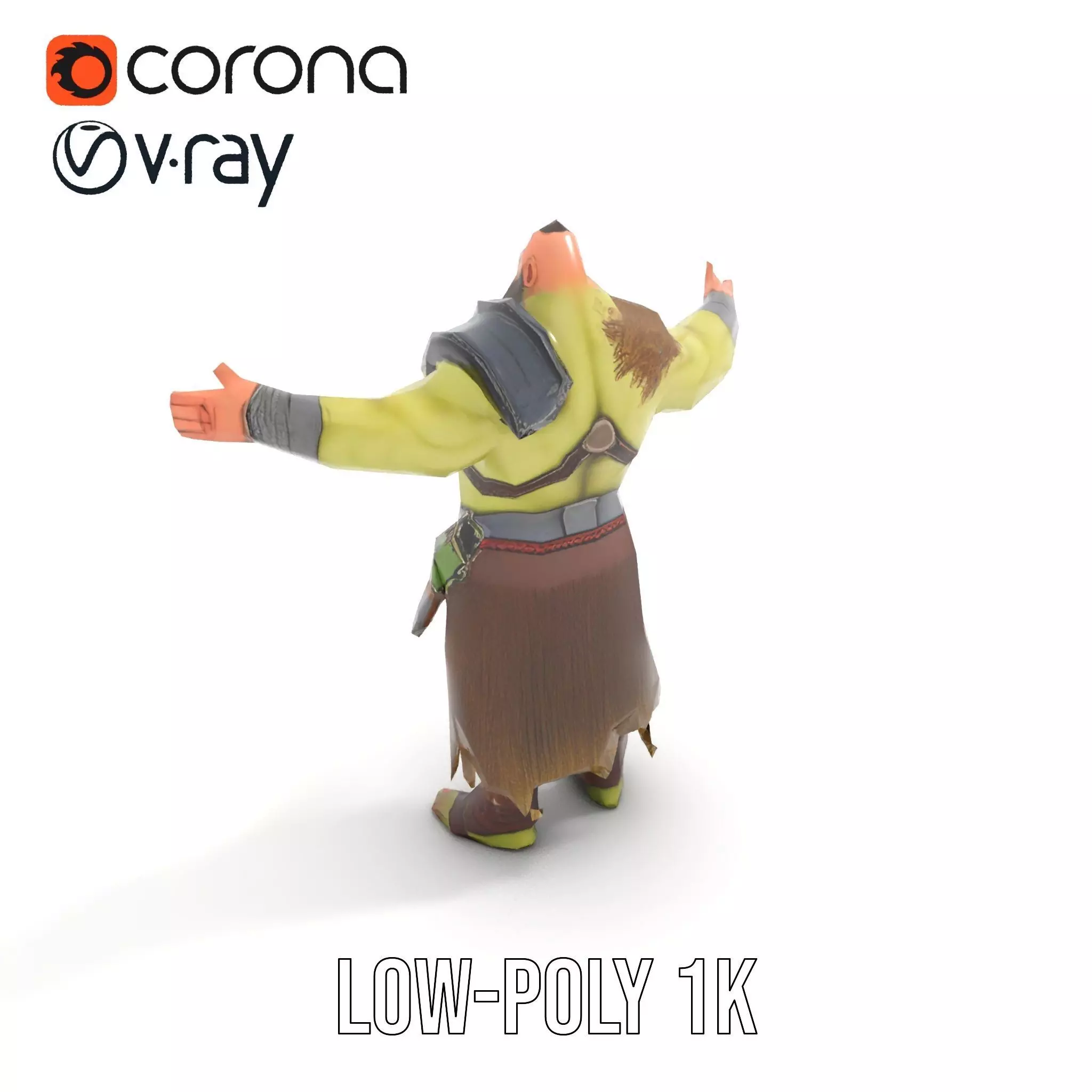 Orc Warrior Fantasy model pack Low-poly 3D model_17